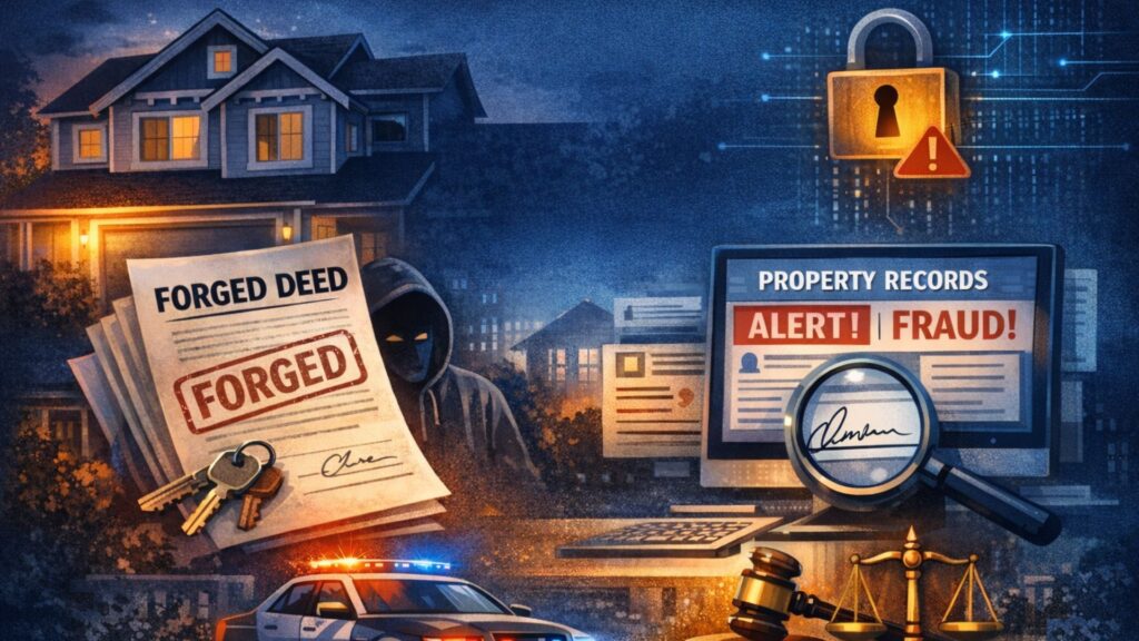 How do I know if Someone filed a Deed on My Property? This is an image of the steps a homeowner would need to make to protect yourself.