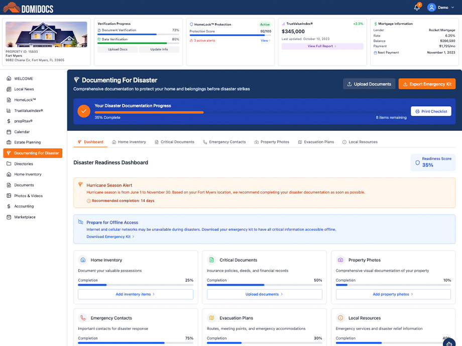 Documenting for Disaster NewUI - DomiDocs